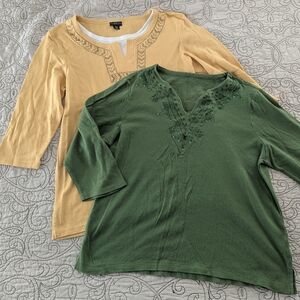 Beaded Accent Shirt Bundle (2)